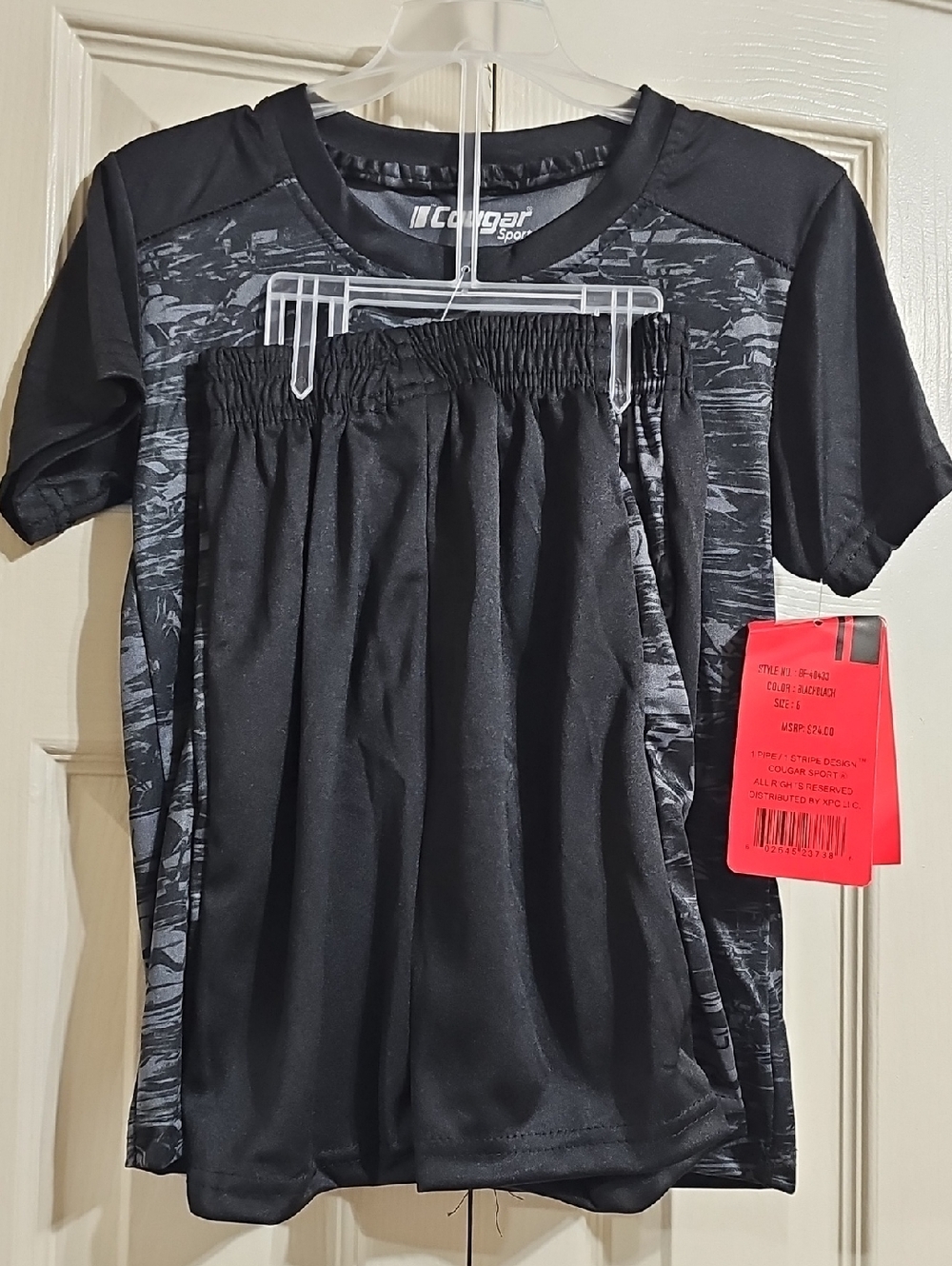 Cougar Sport Boys Black Athletic Shirt & Shorts Set